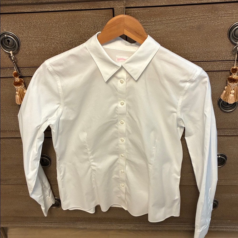 Brooks Brothers White Point-Collar Dress Shirt